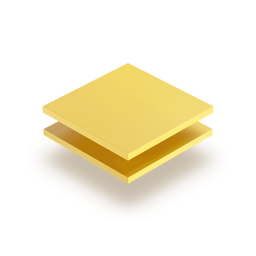 Plaque PVC expansé jaune