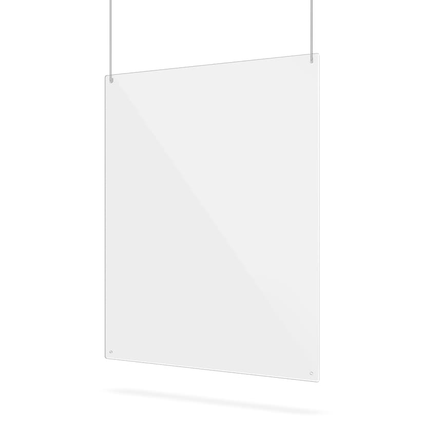 Ecran en plexiglass avec trous de suspension