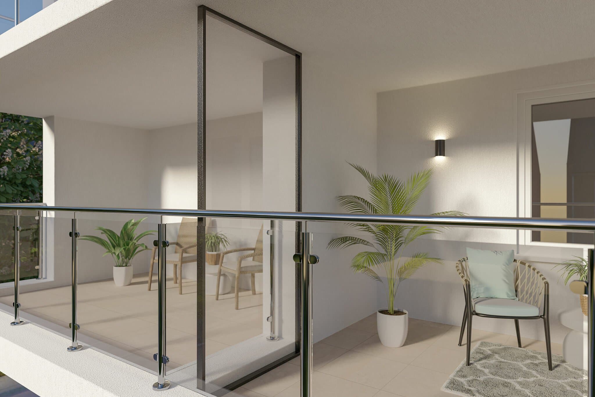Cloison de séparation pour balcon en plastique | Fabriquée sur mesure