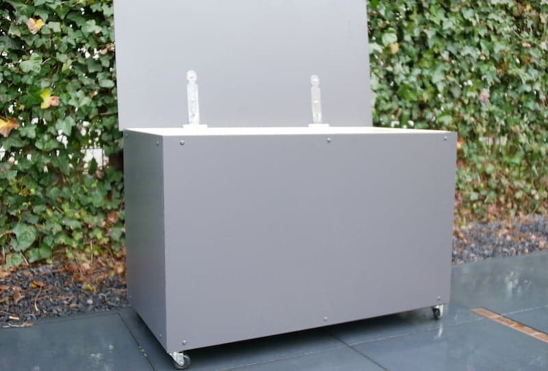 Balles idées de jardin Boîte de rangement coussins de jardin dans le jardin avec ouvert