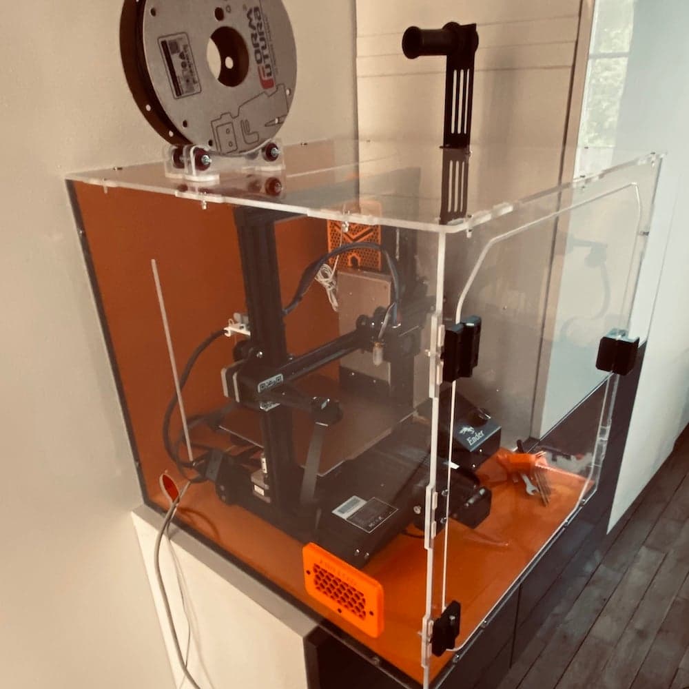 Caisson pour imprimante en plexiglass