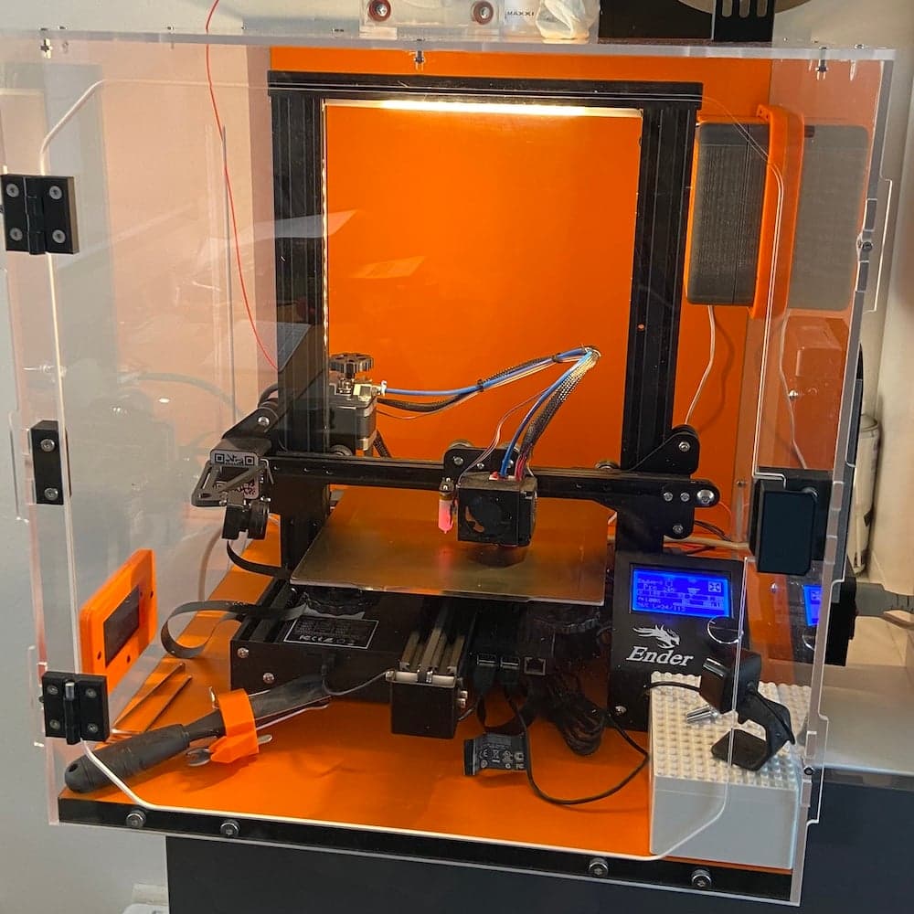 Caisson pour imprimante en plexiglass