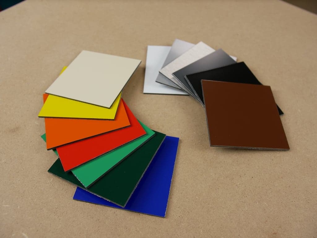 Panneaux composites en aluminium couleurs