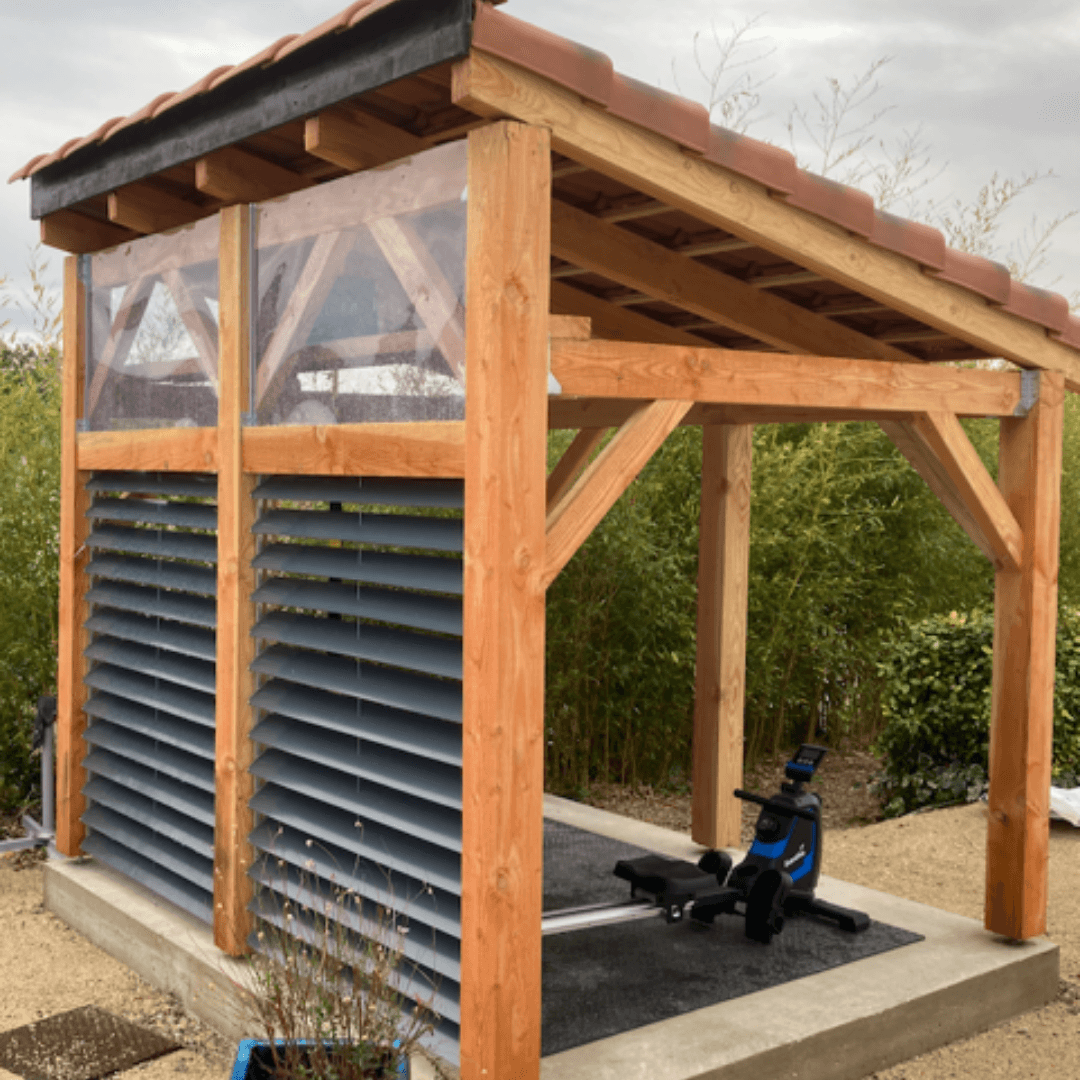 Pare-vent avec lames orientables en PVC