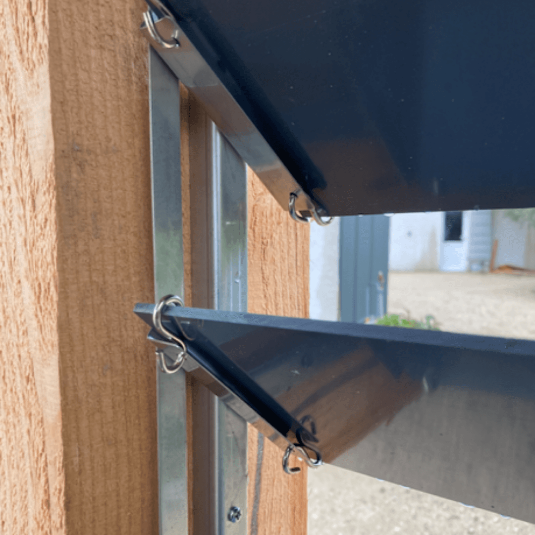 Pare-vent avec lames orientables en PVC