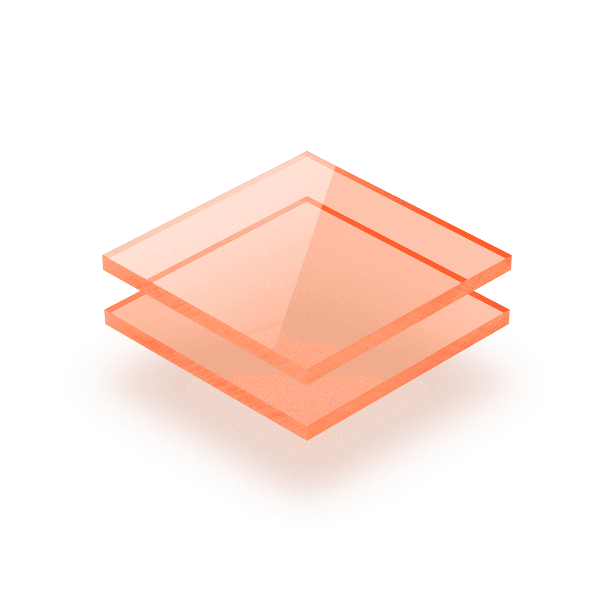 Plexiglass fluorescent orange