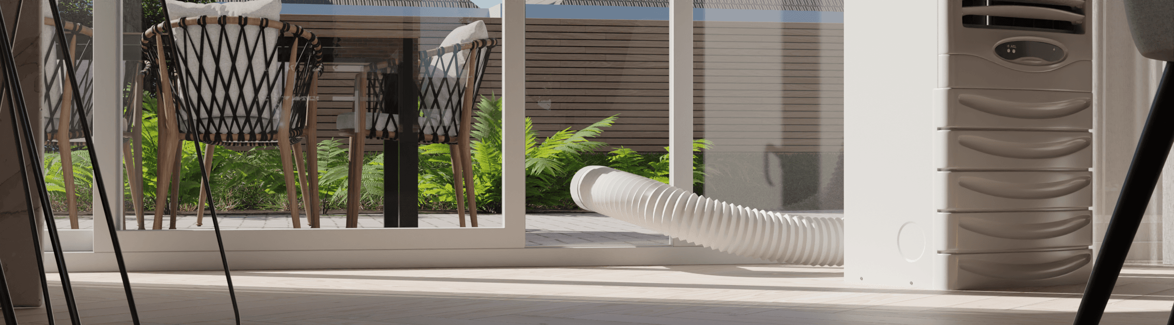 Calfeutrage porte-fenêtre pour climatiseur mobile