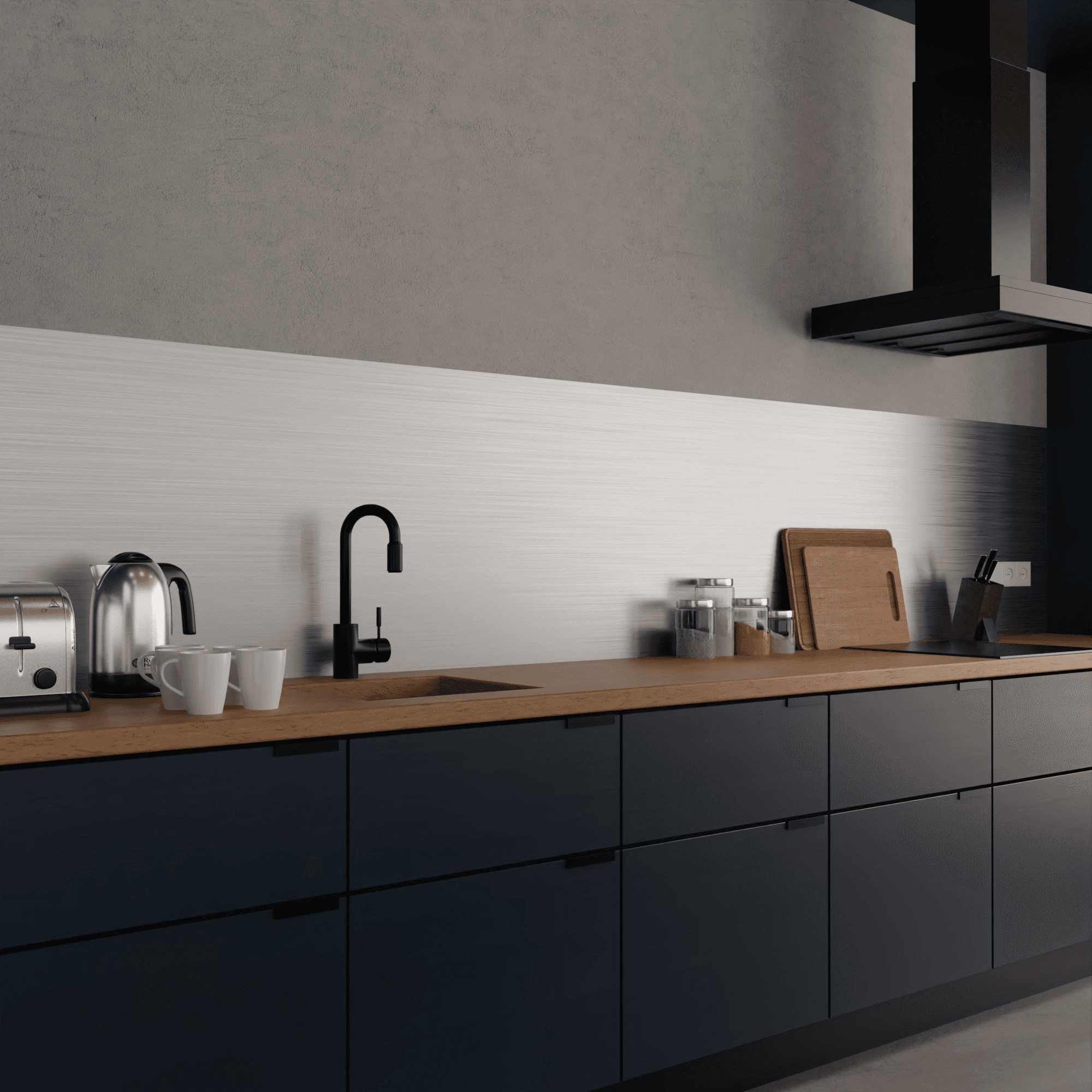Crédence pour cuisine en aluminium 3 mm