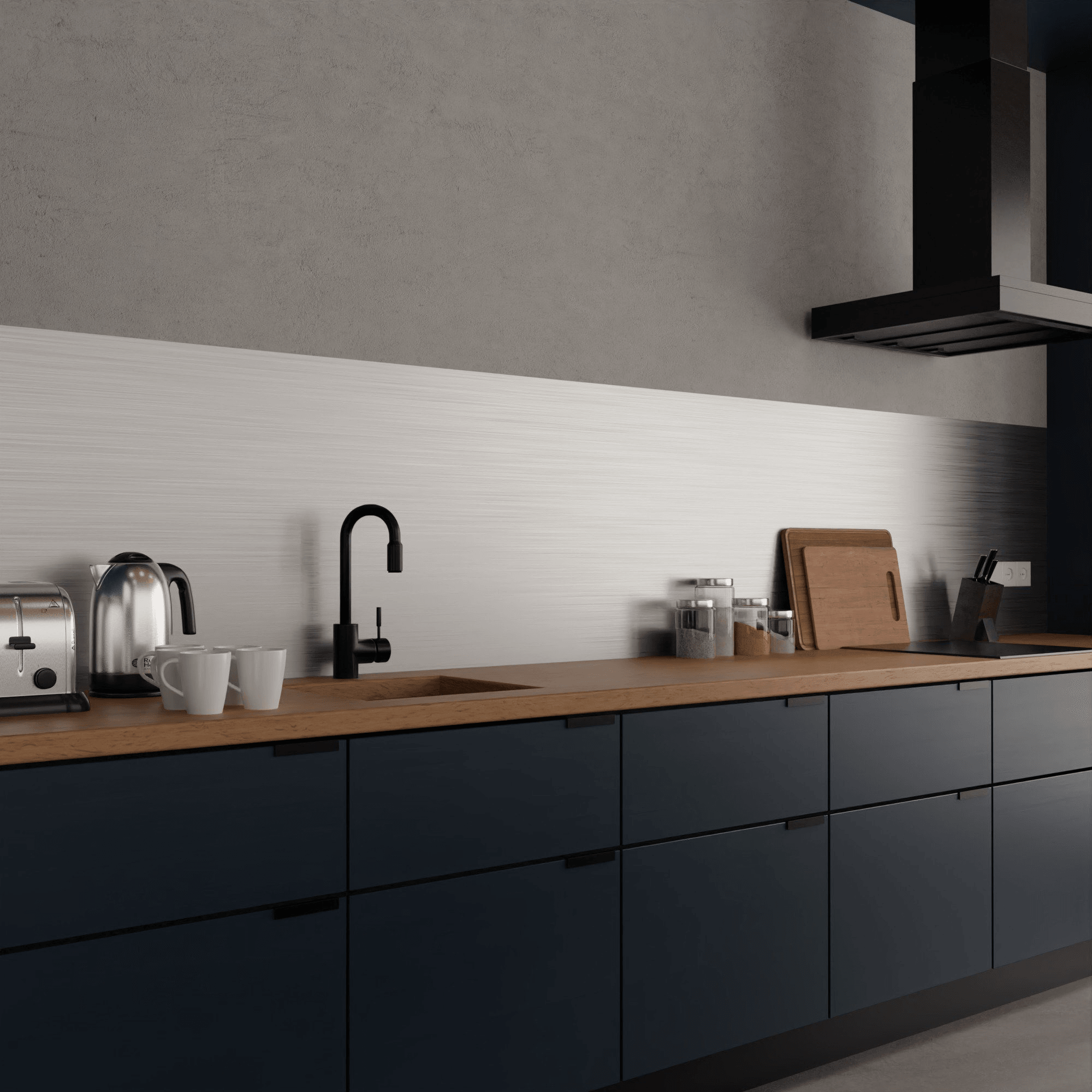 Crédence pour cuisine en aluminium 3 mm