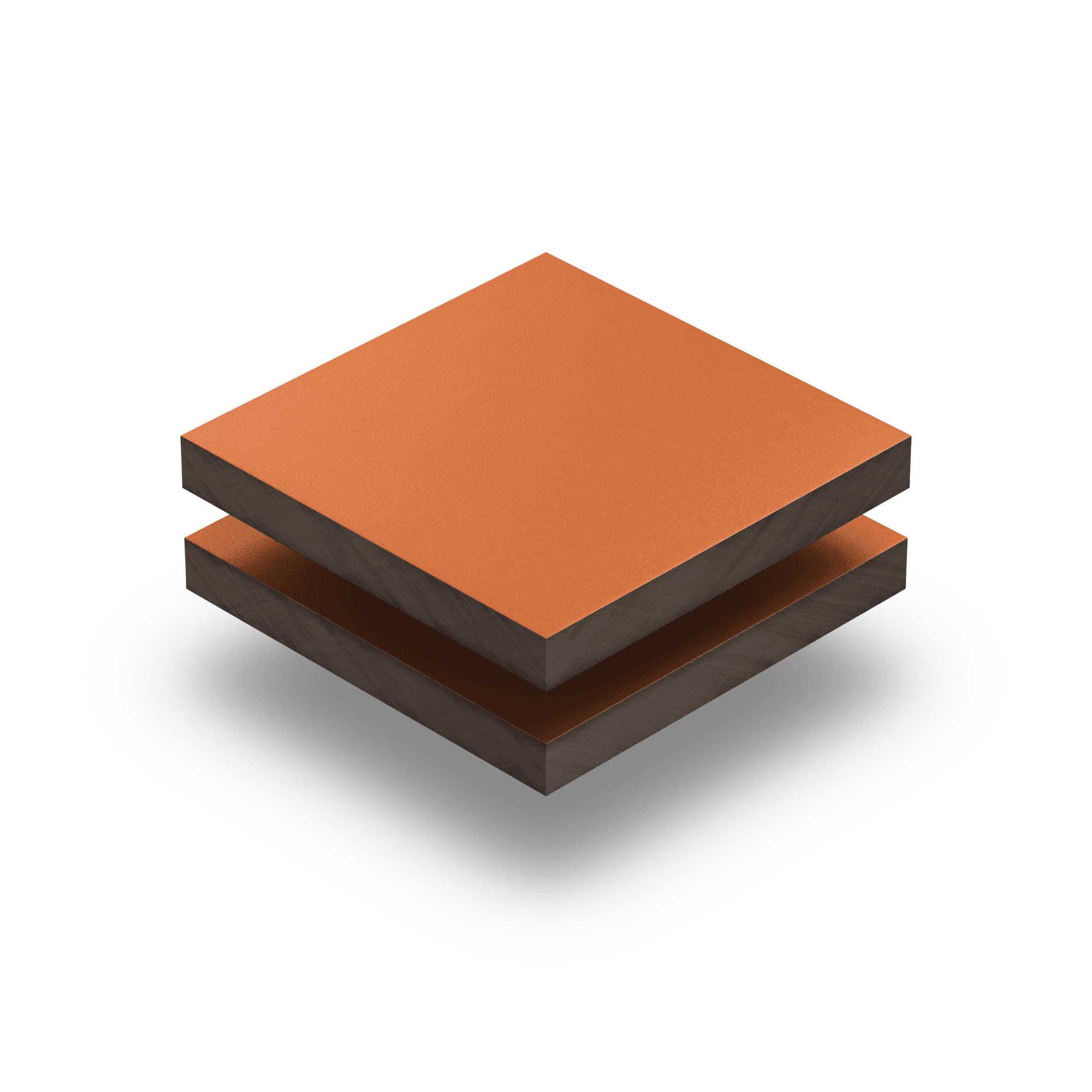 Panneau HPL structuré orange de sécurité RAL 2010