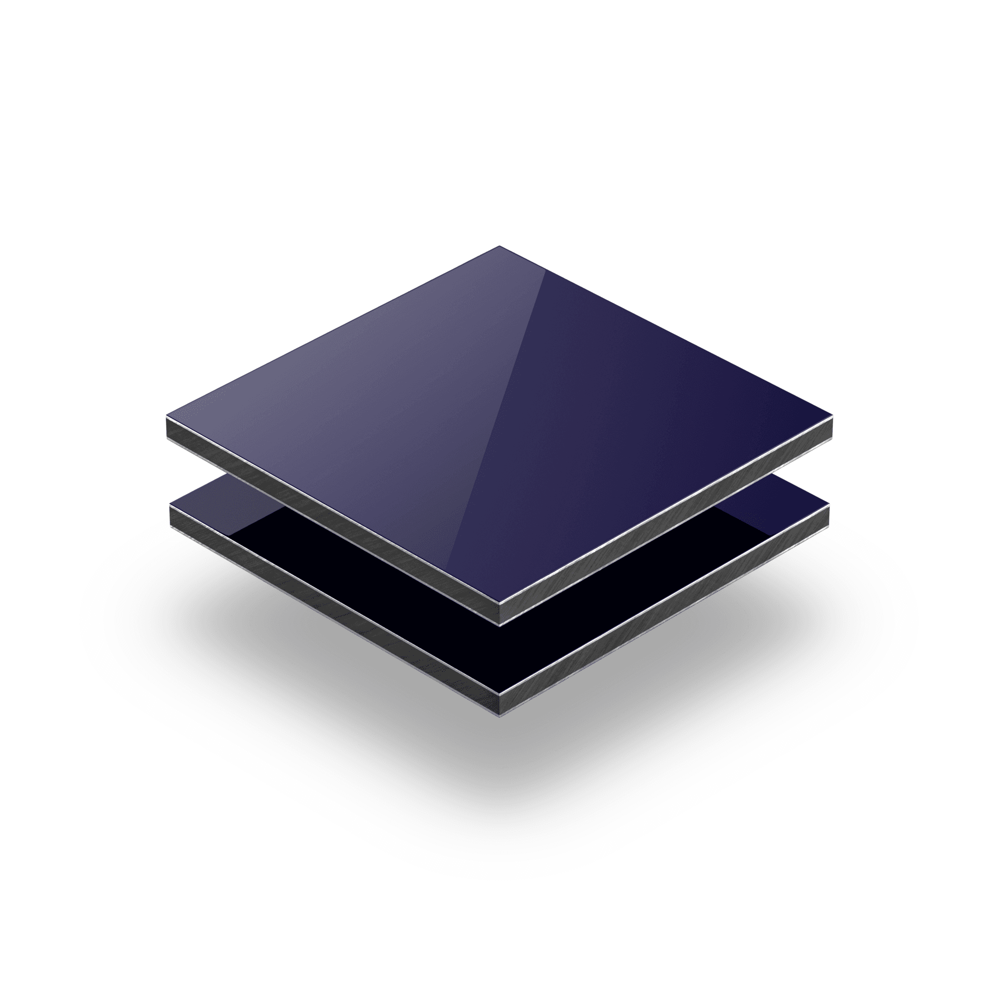 Panneau composite aluminium bleu foncé