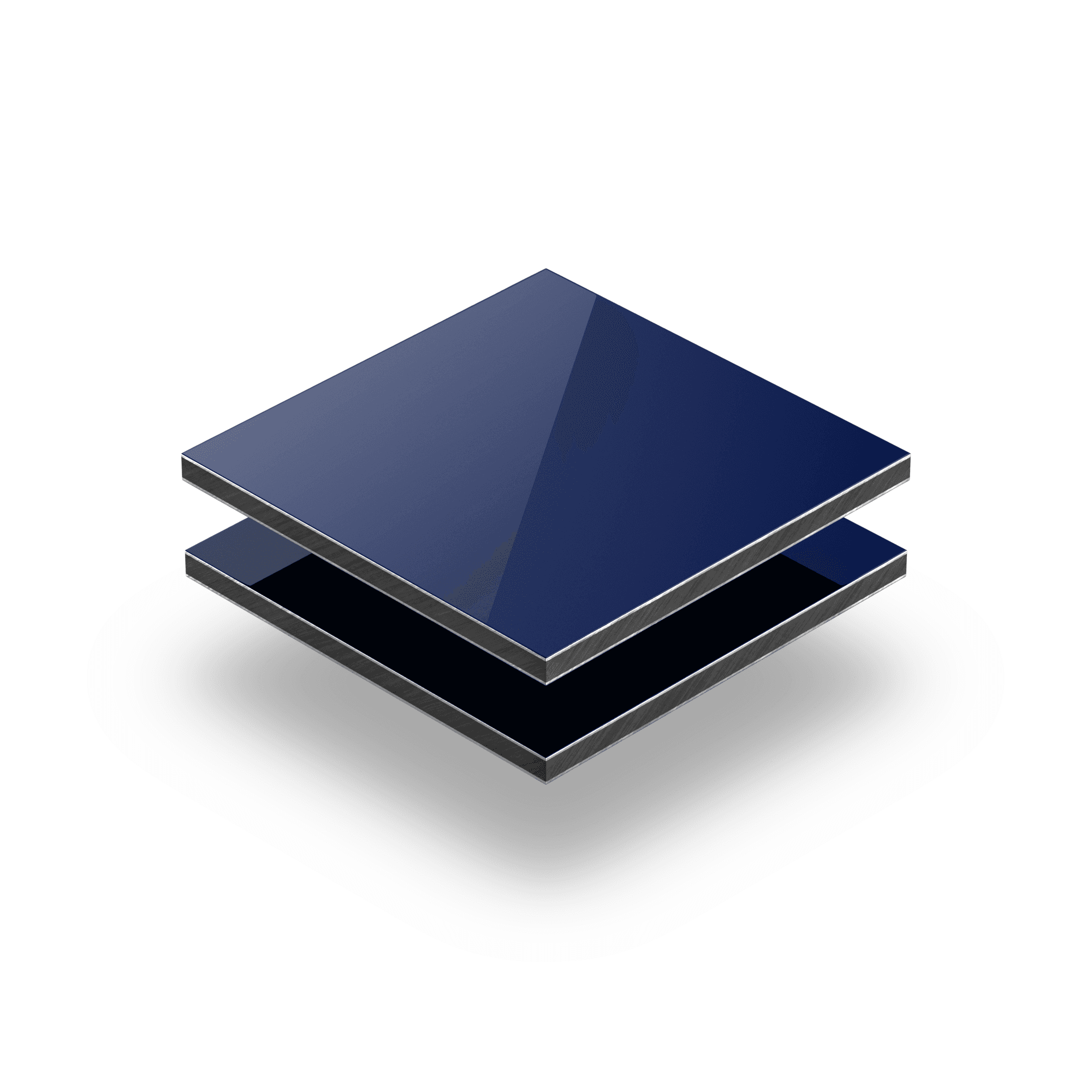 Panneau composite aluminium bleu