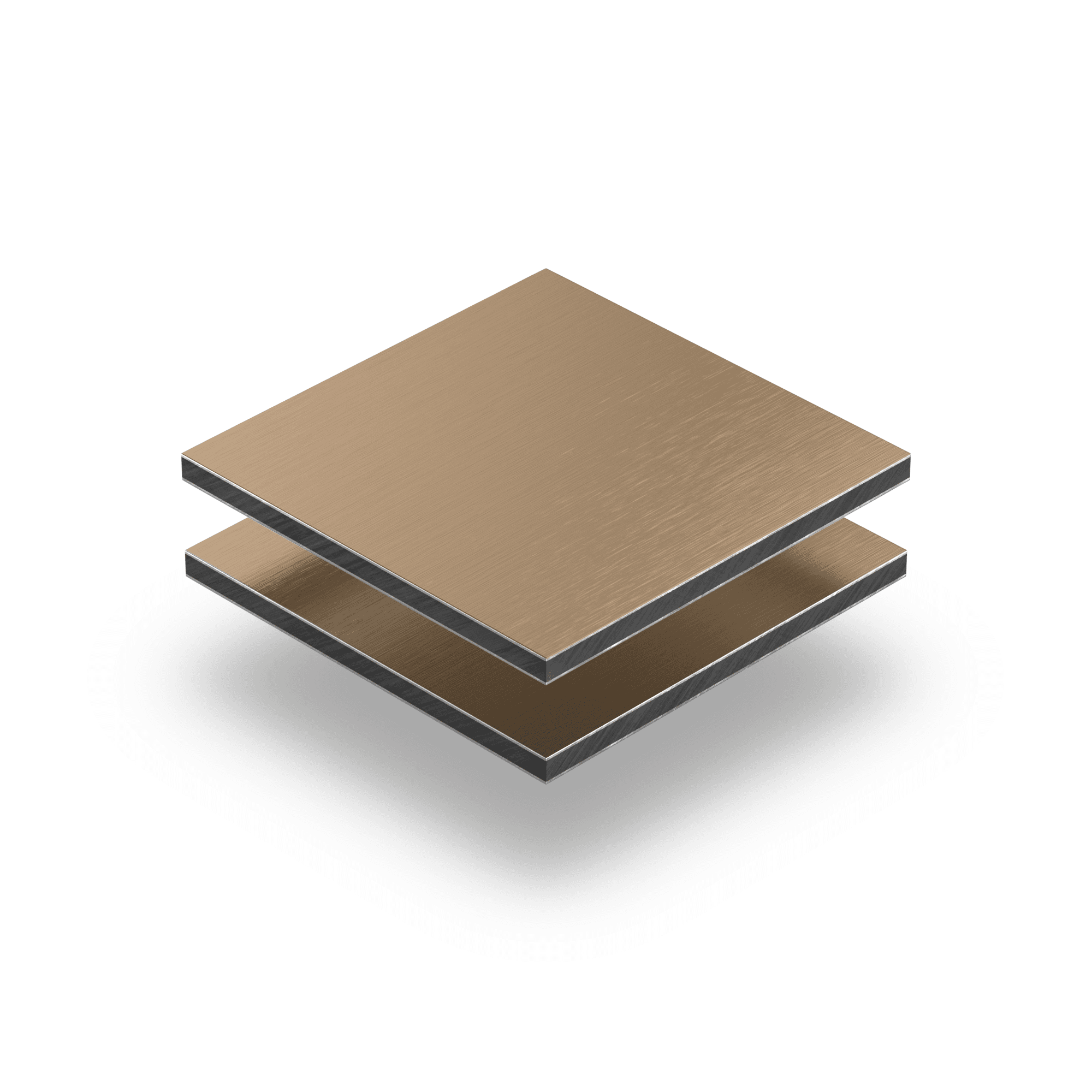 Panneau composite aluminium brosse bronze