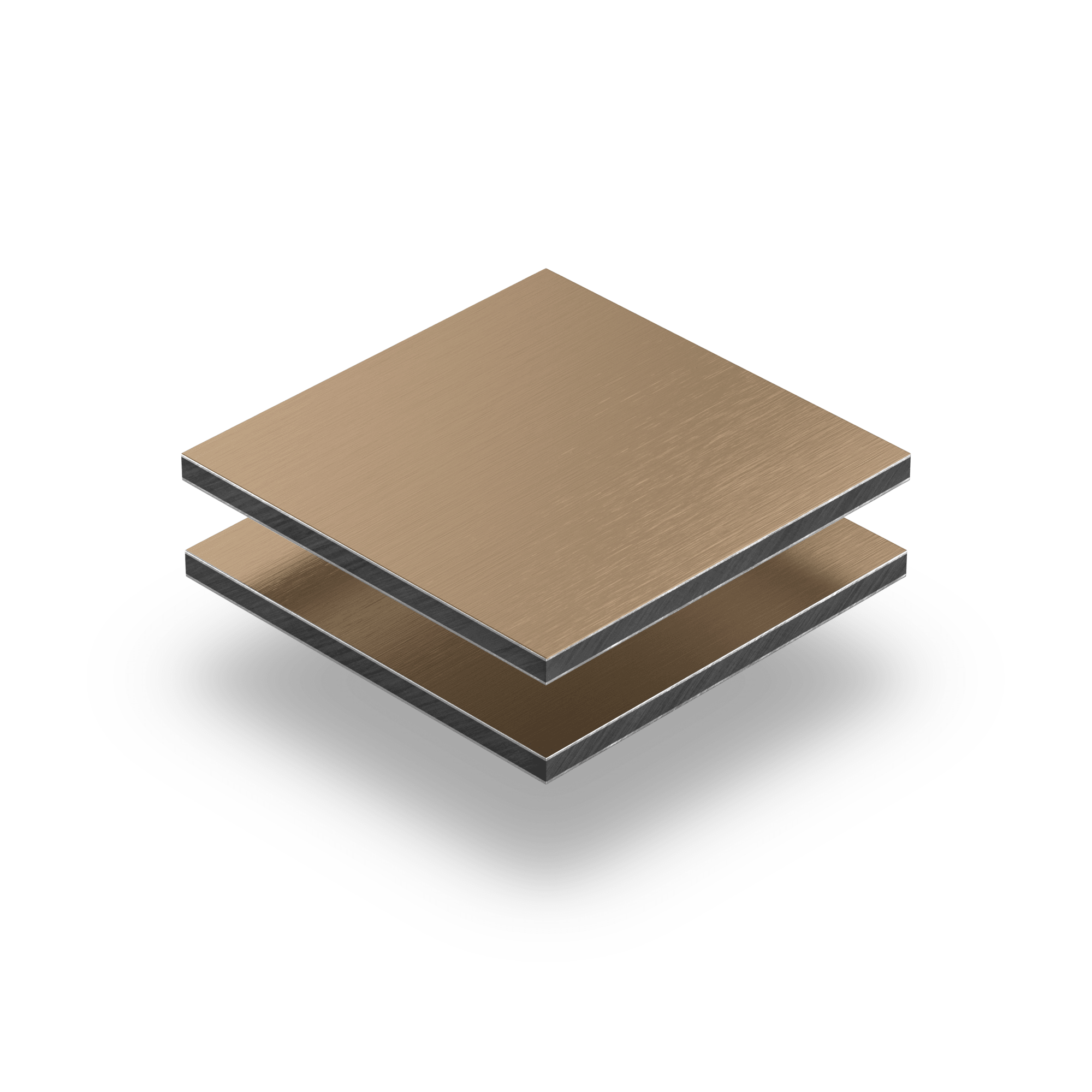 Panneau composite aluminium brosse bronze