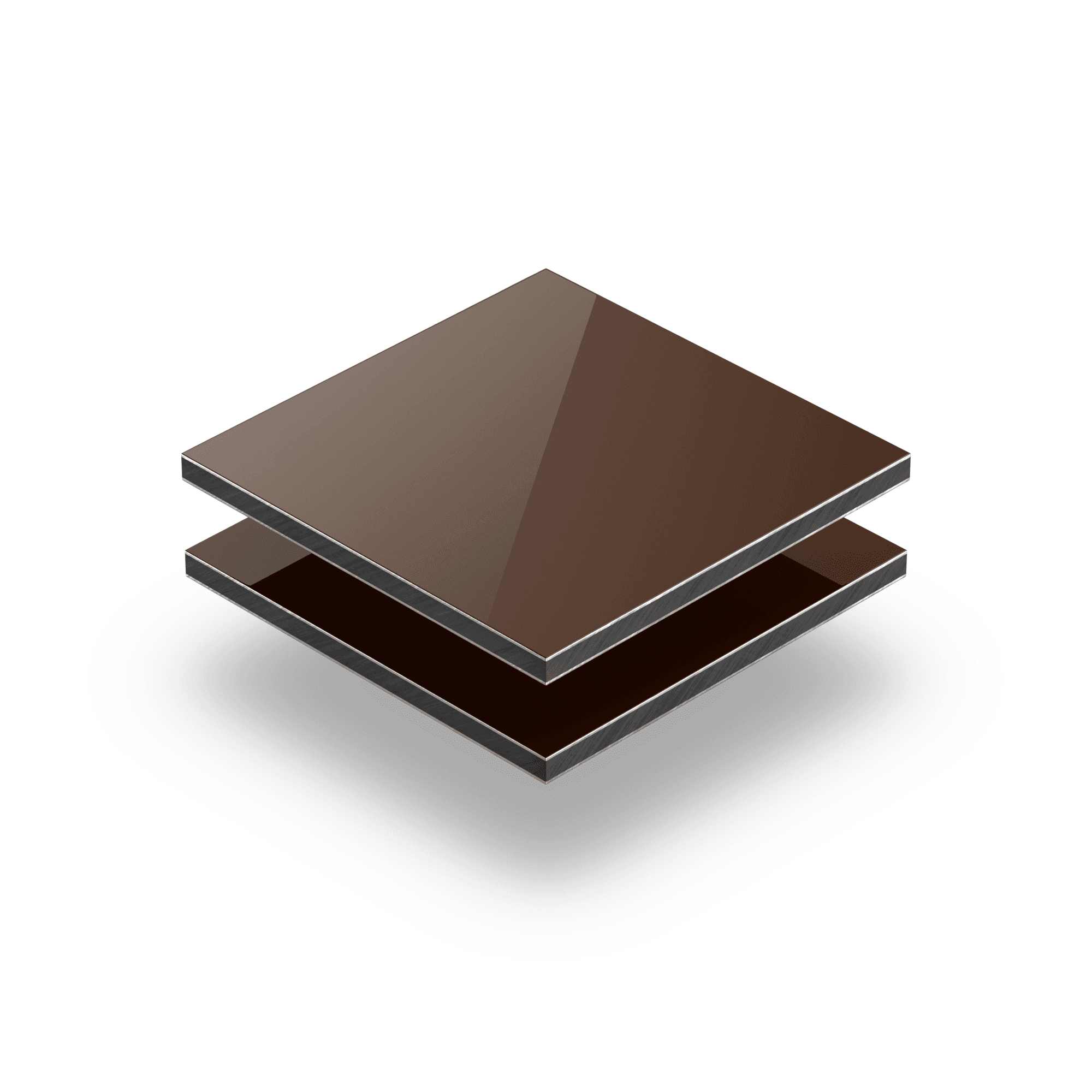 Panneau composite aluminium brun