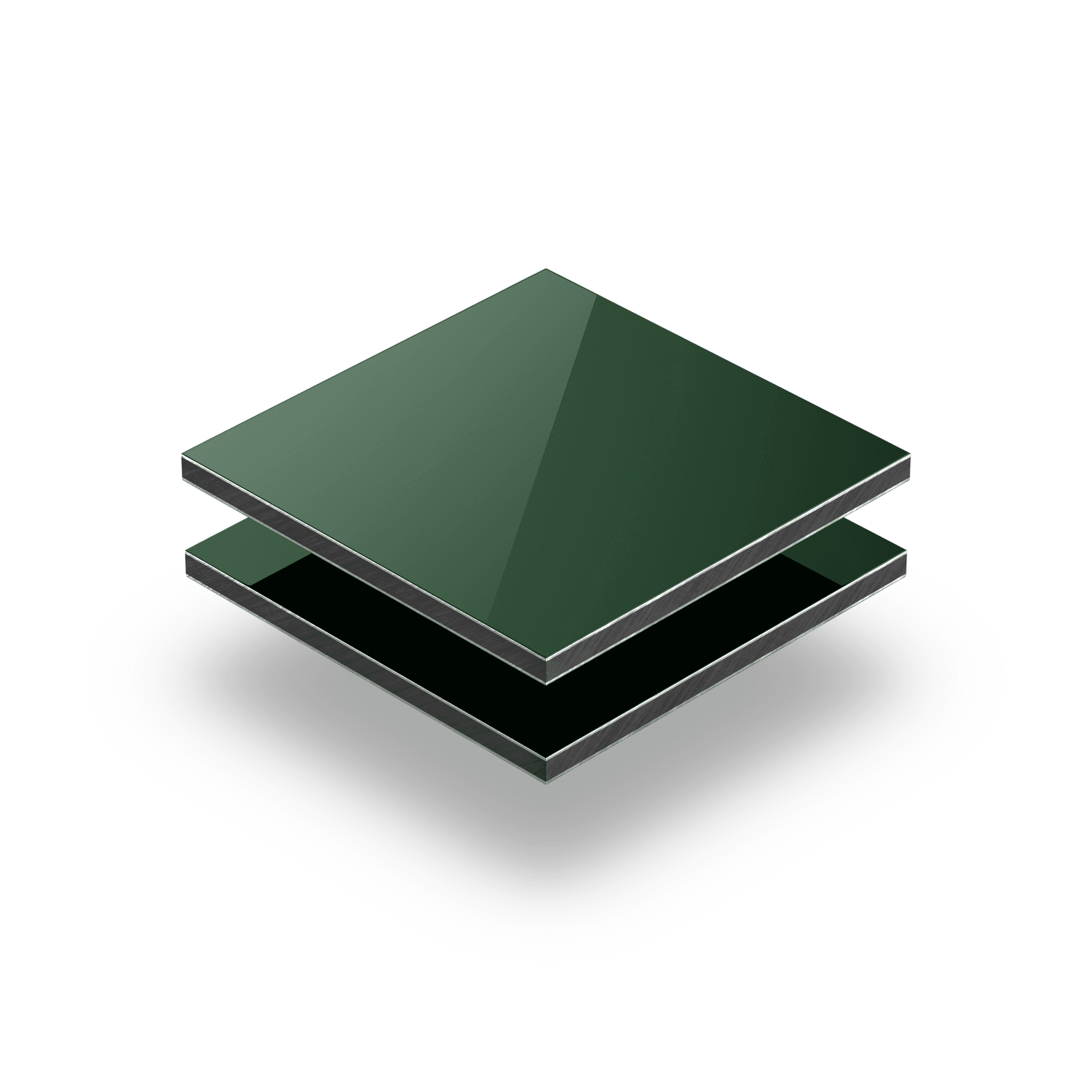 Panneau composite aluminium vert foncé