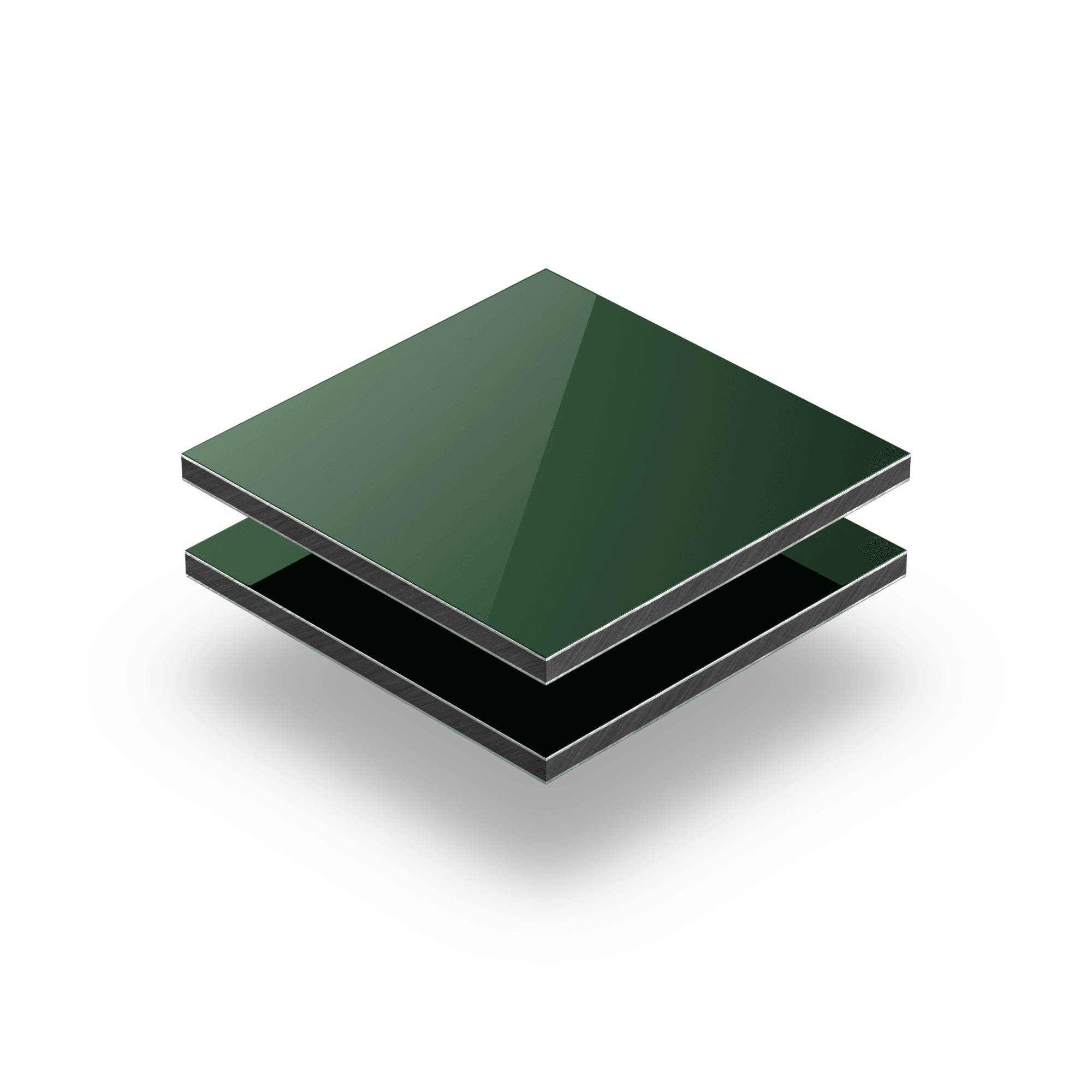Panneau composite aluminium vert foncé