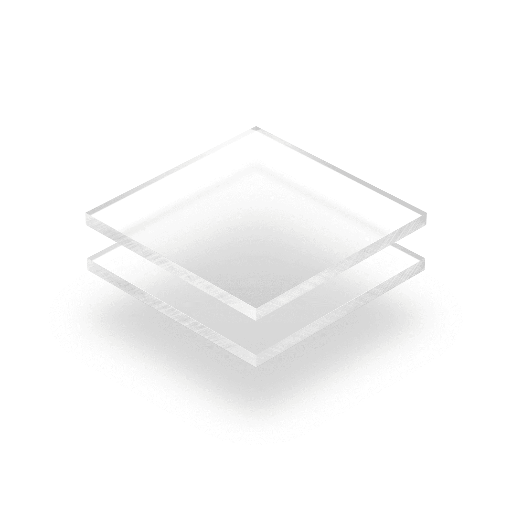 Plexiglass dépoli transparent
