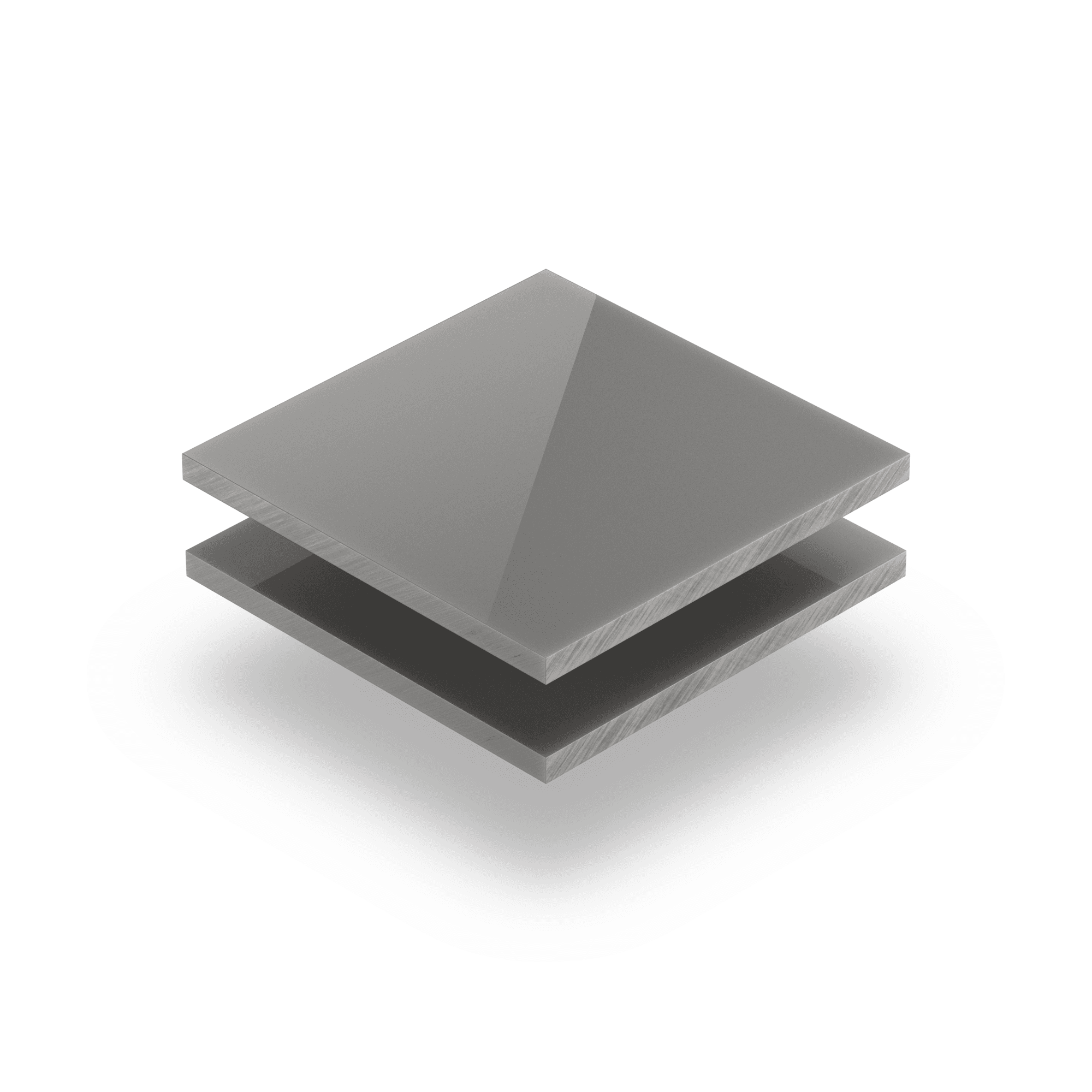 Plexiglass satiné gris ciment brilliant