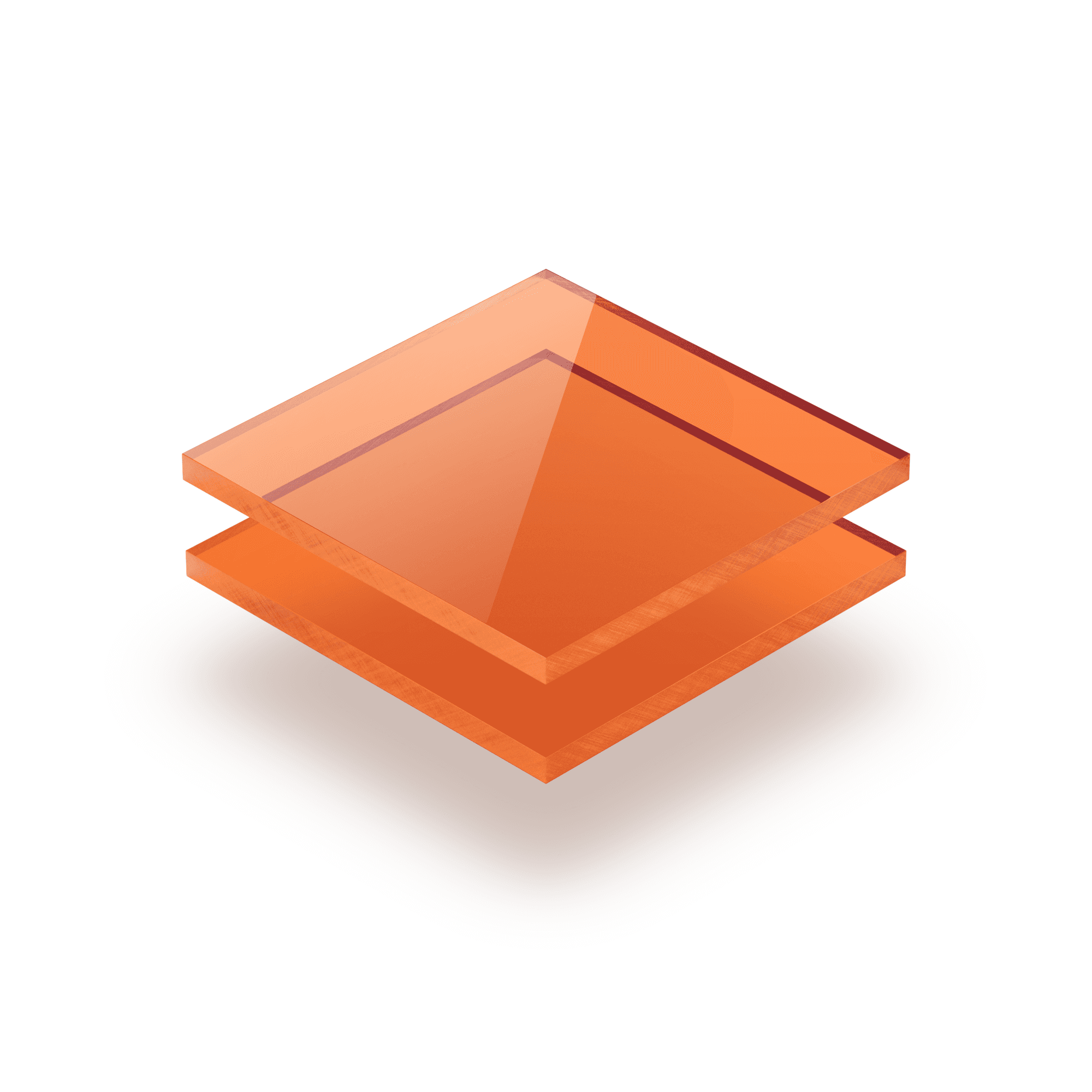 Plexiglass teinté orange