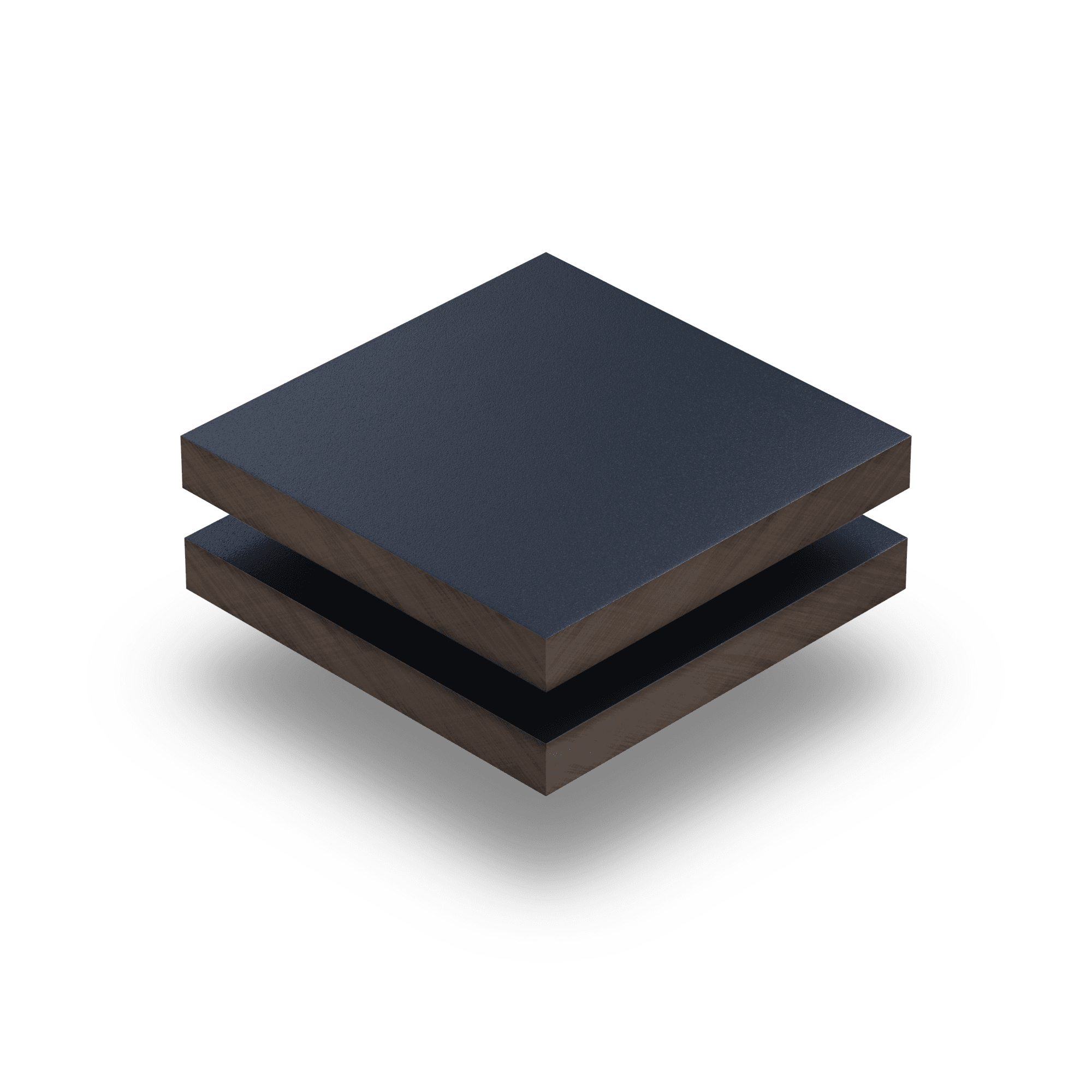 HPL bleu acier 6mm structuré RAL 5011
