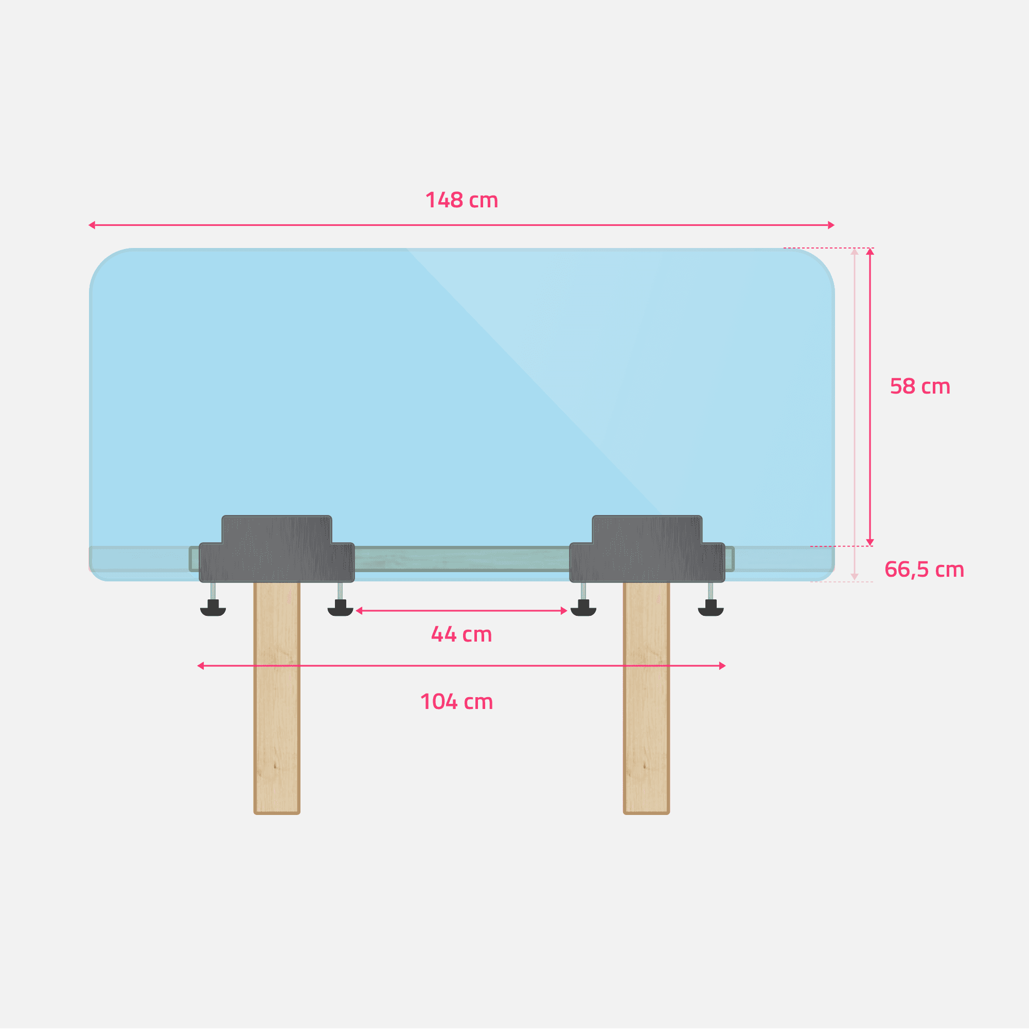 Dimensions grand ecran de bureau ou de table