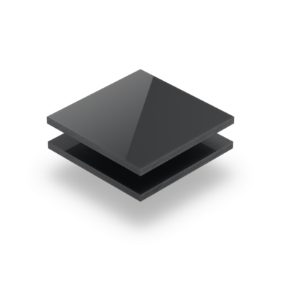 Plaque plexiglass satiné gris anthracite