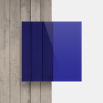 Plaque plexiglass bleu teinté