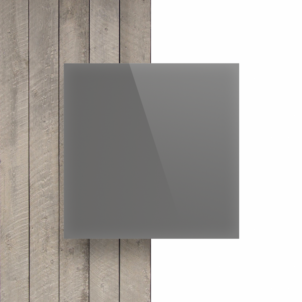 Devant plaque Plexiglass satine gris cement brille