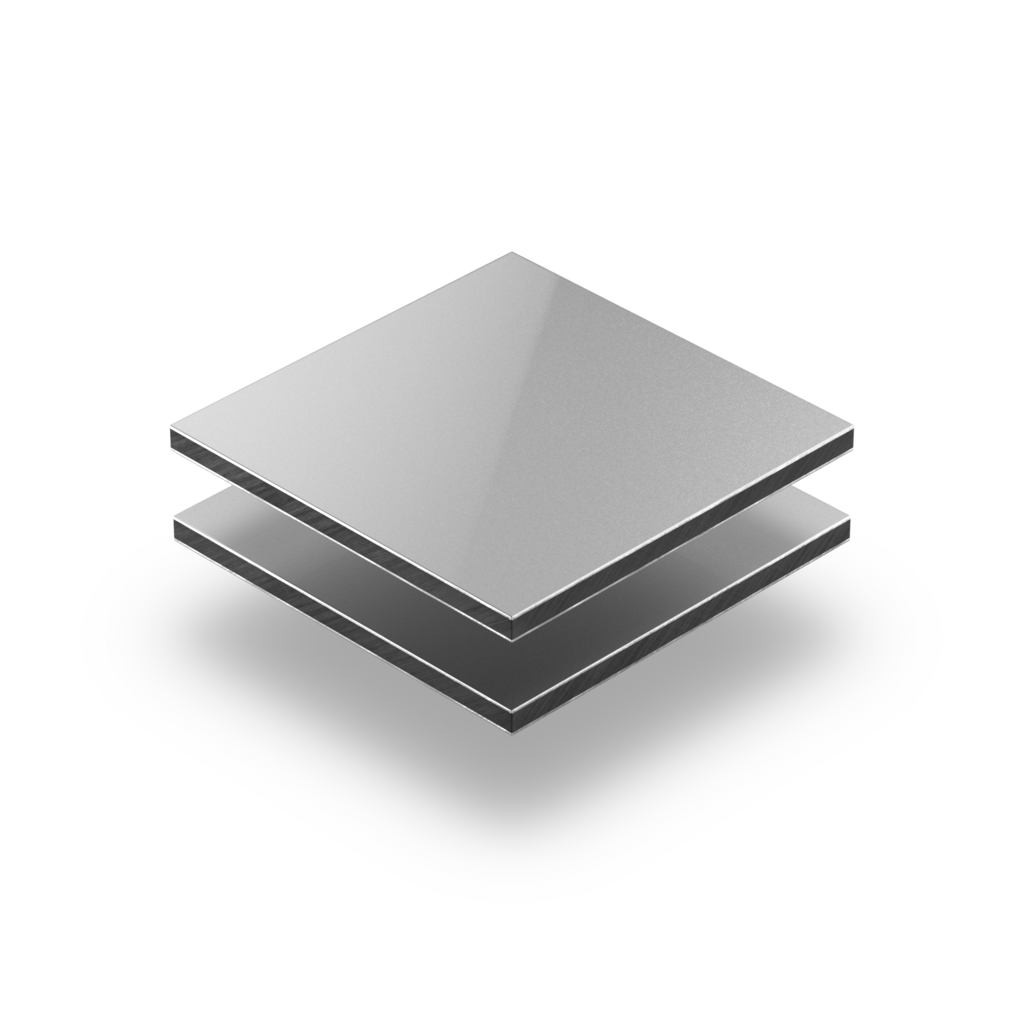 Panneau composite aluminium argent
