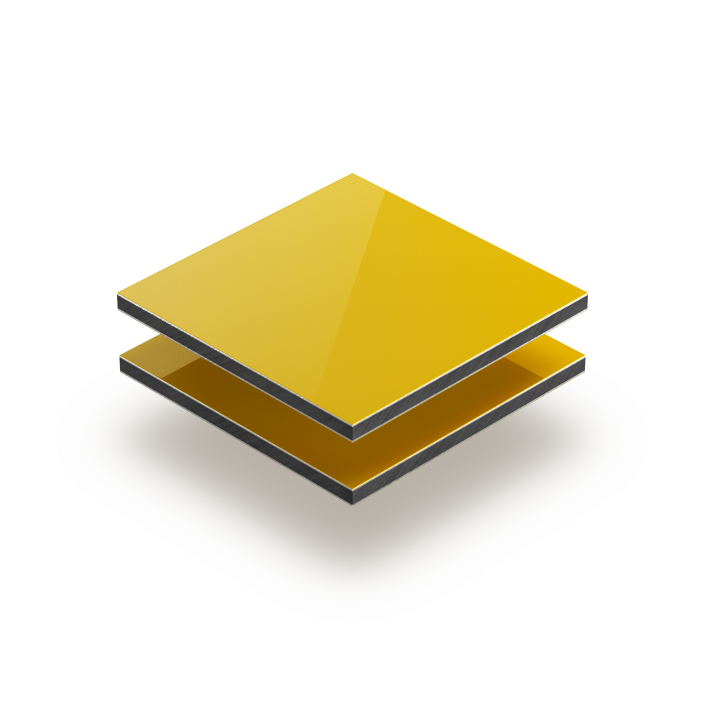 Panneau composite aluminium jaune