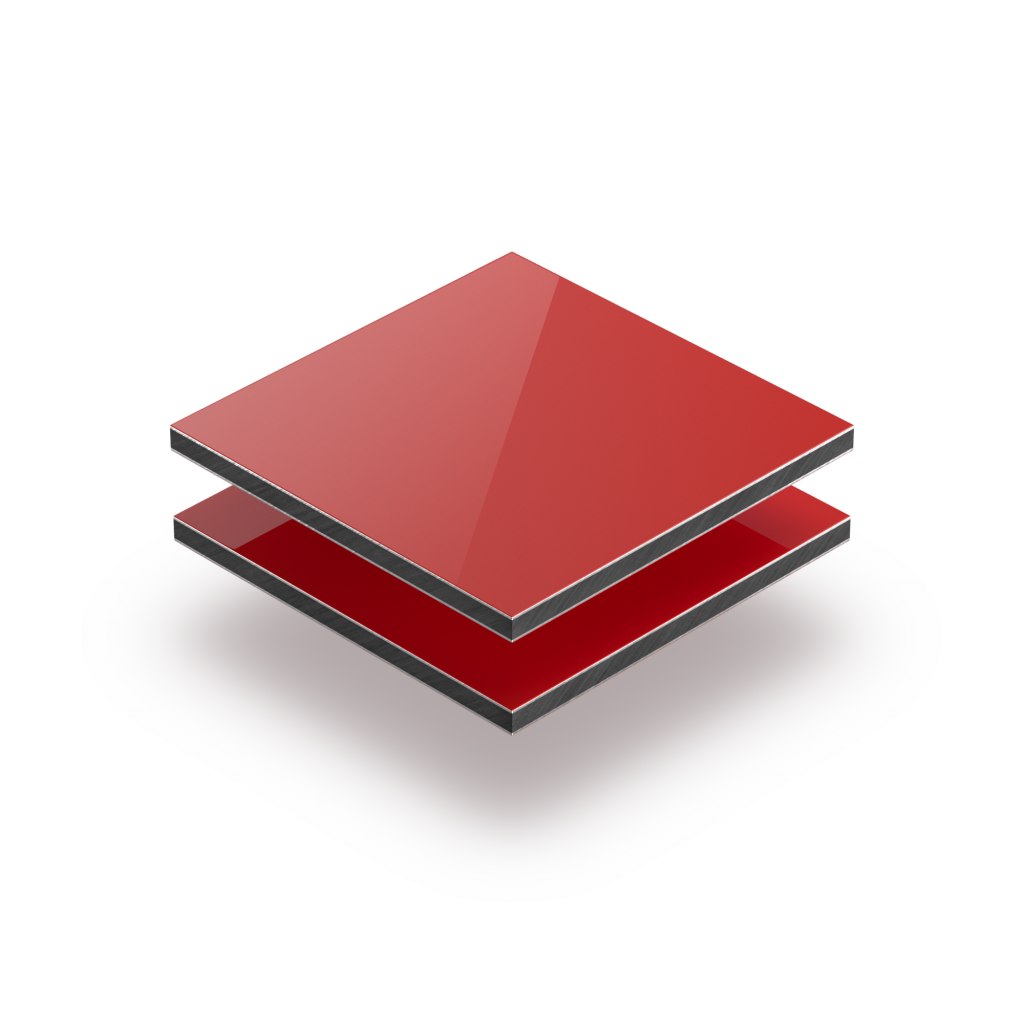 Panneau composite aluminium rouge