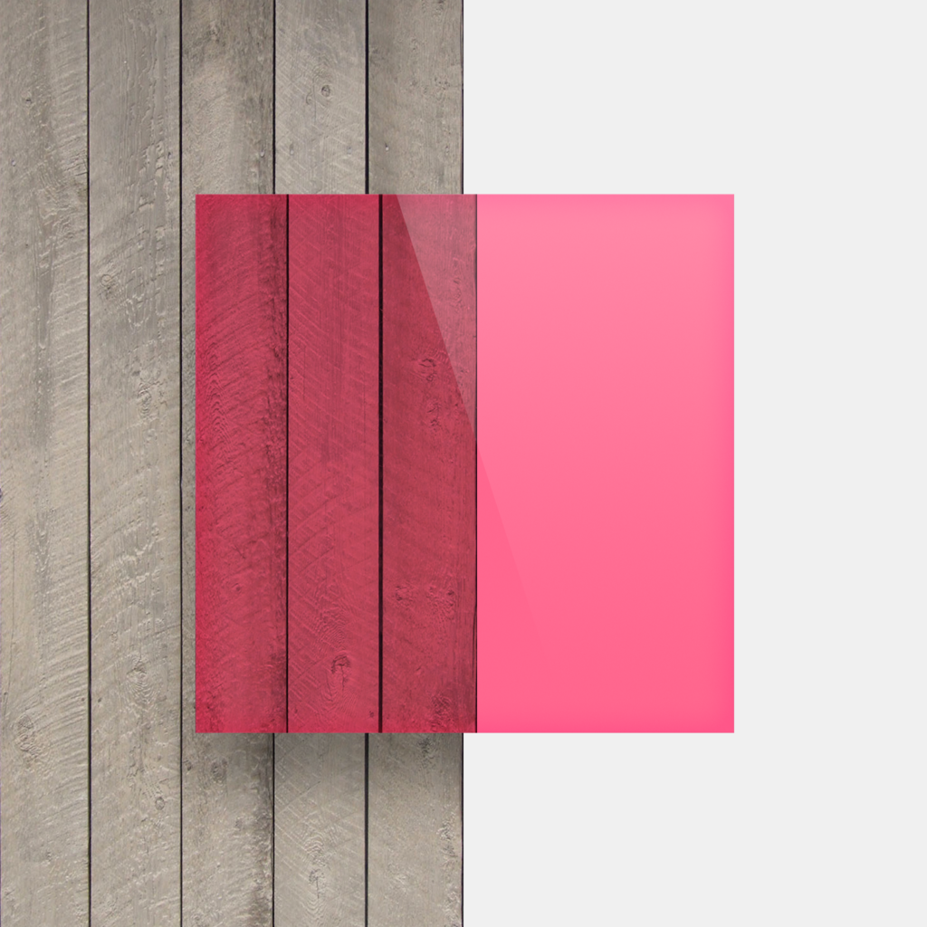 Plaque plexiglass fluorescent rouge