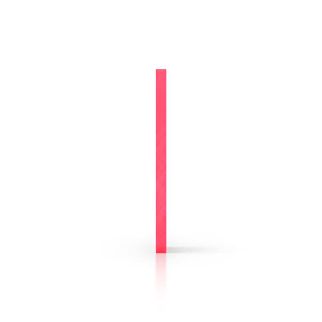 Plaque plexiglass fluorescent rouge