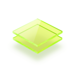 Plaque plexiglass fluorescent vert