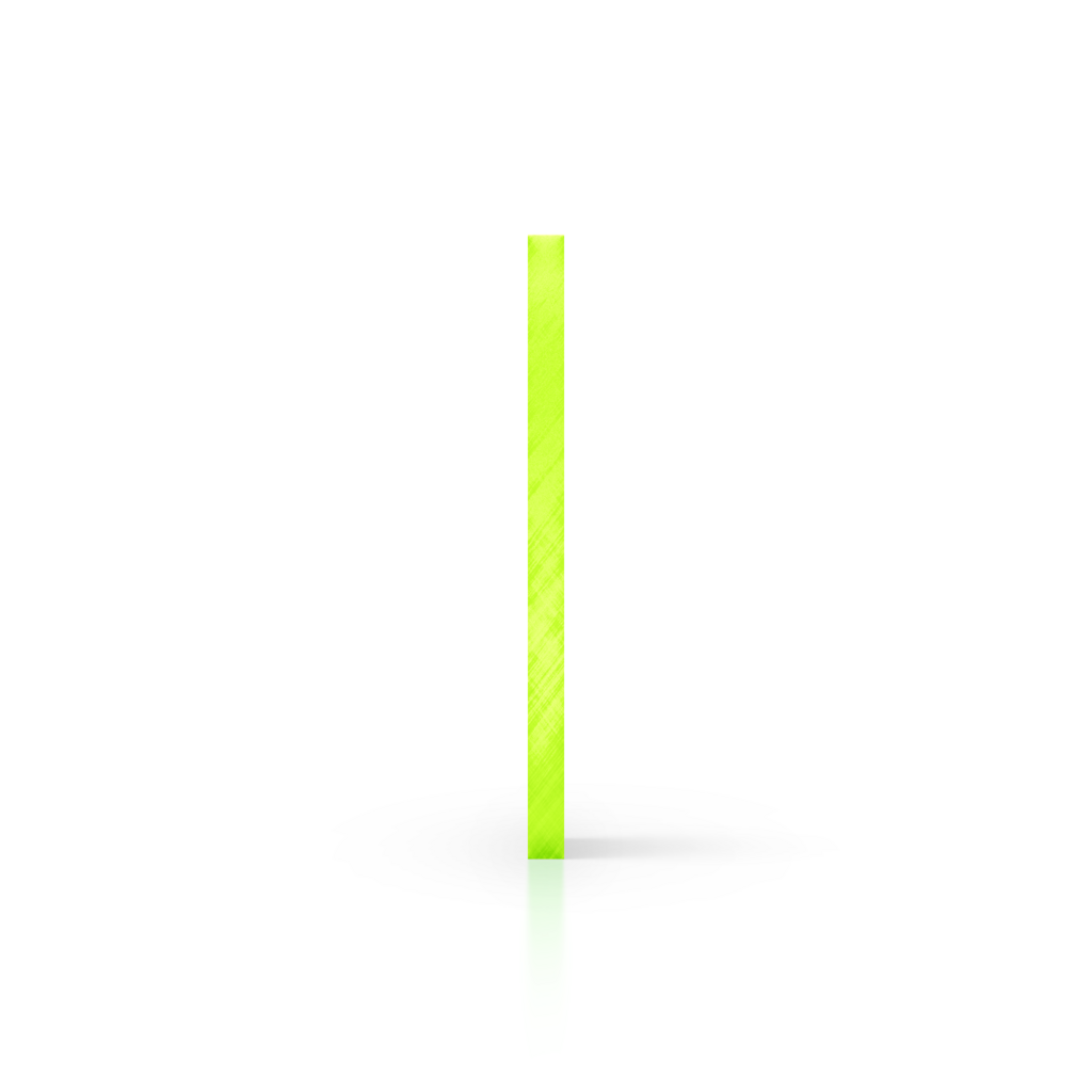 Plaque plexiglass fluorescent vert
