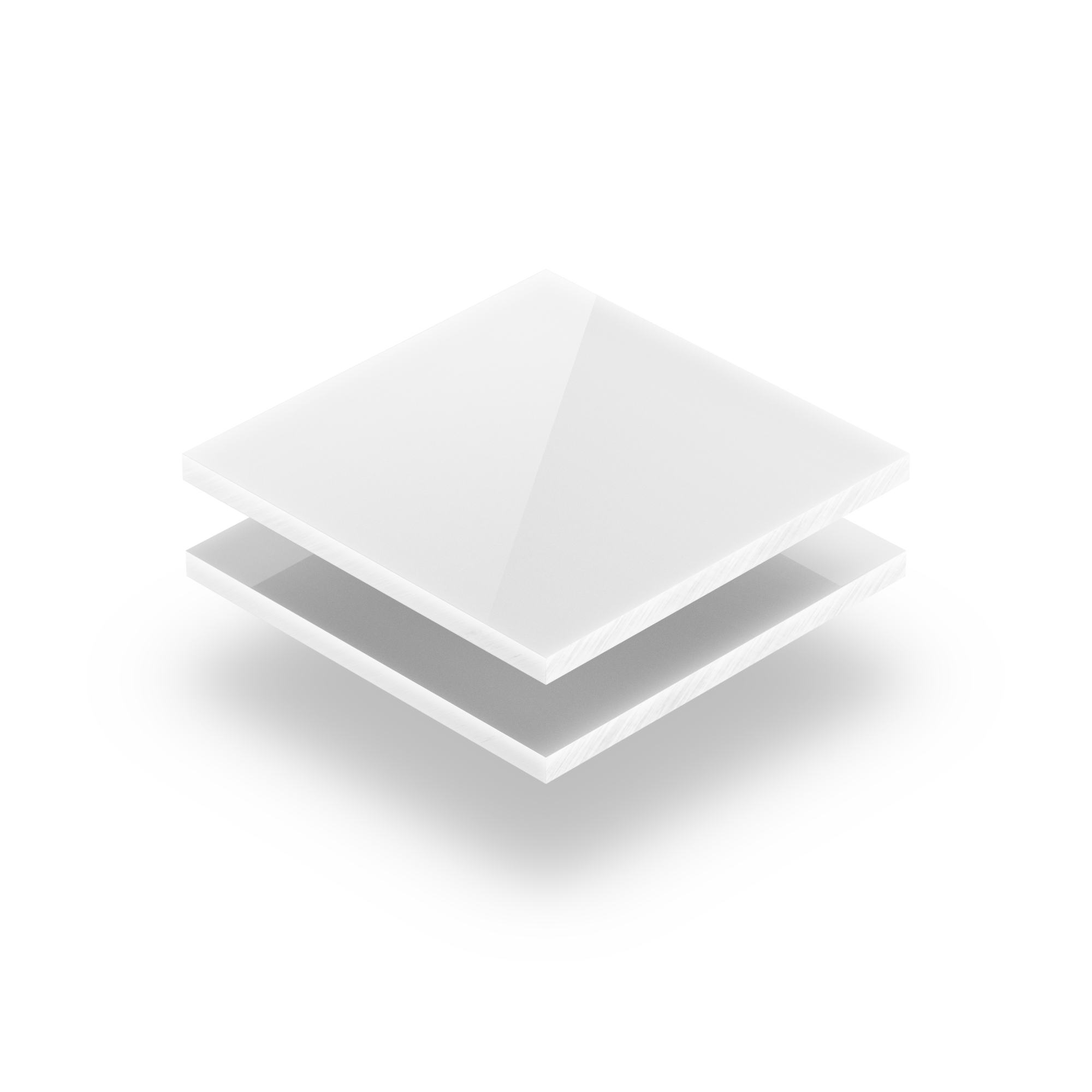 Plaque en Polycarbonate 600 x 500 x 3 mm verre opale avec une transmission lumineuse 30% Coupe opalin 