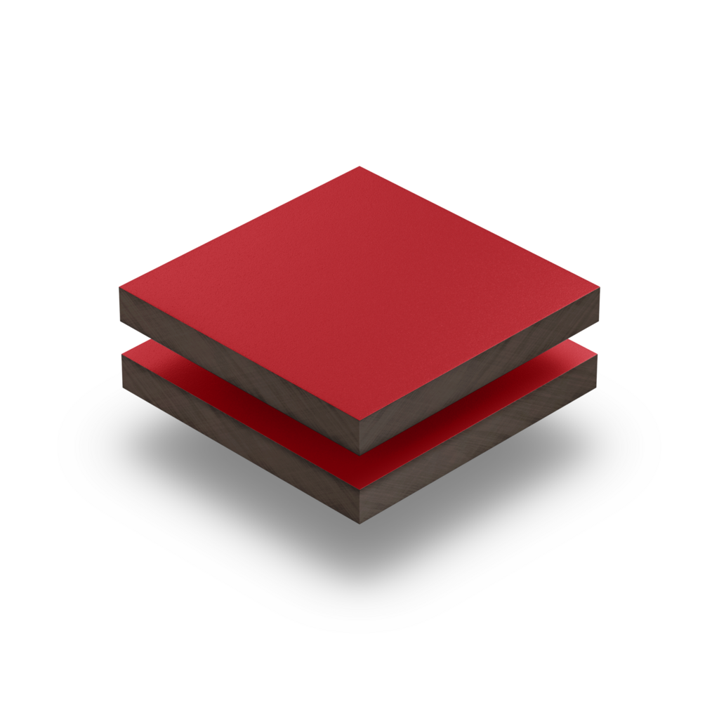 Panneau HPL structuré rouge signalisation