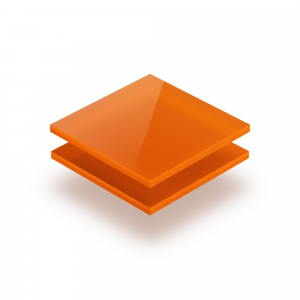 Plaque plexiglass orange opale 3mm