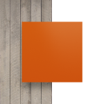 Devant plaque de lettres en acrylique orange mat