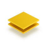 Plaque de lettres en acrylique jaune signalisation mat