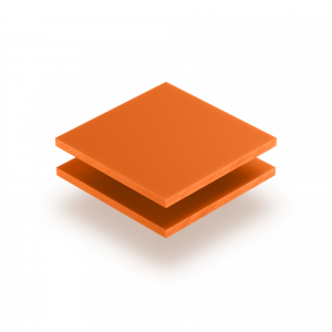 Plaque de lettres en acrylique orange mat