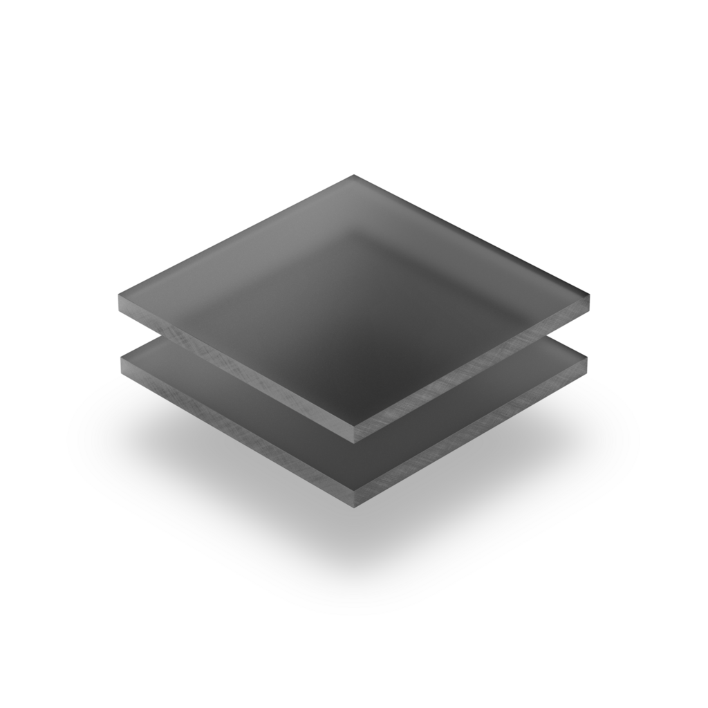 Plaque plexiglass dépoli fumé gris 3mm